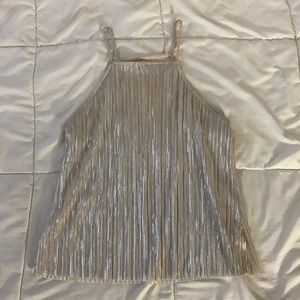 Spaghetti Halter Lurex Top